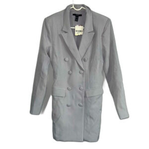 NWT Forever 21 Lavender Trench Coat Medium Minimalist Office Chic Boss Babe